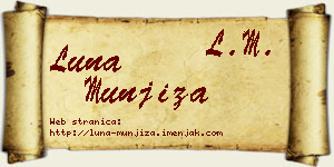 Luna Munjiza vizit kartica